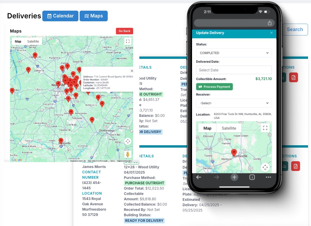 MyShed Delivery System